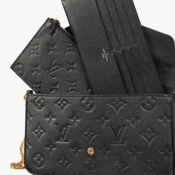 Louis Vuitton Felicie Black Monogram Empreinte Leather Pochette - Picture 11 of 16